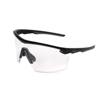Окуляри захисні Pyramex PMXSPEC (clear) Super Anti-Fog H2MAX, прозорі в чорно-сірій оправі