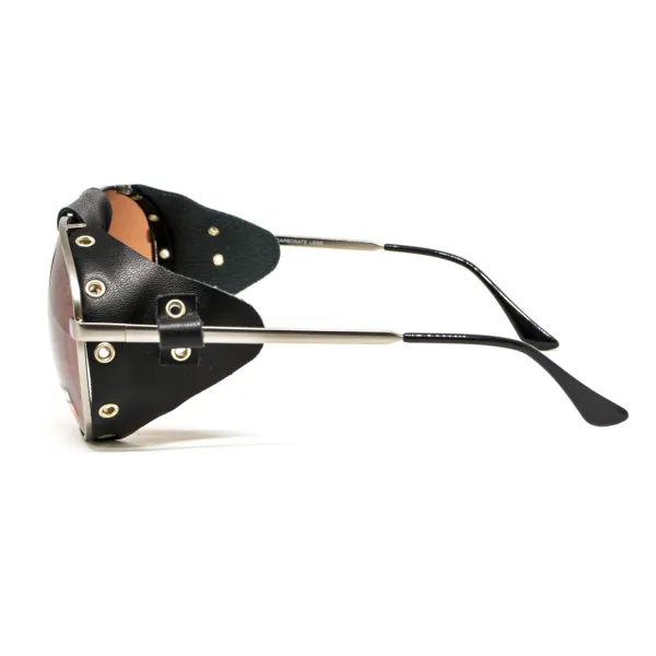 Окуляри захисні Global Vision Aviator-3 (drive mirror), коричневі зі з'ємним ущільнювачем із синтетичної 