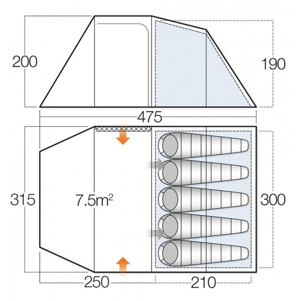 Намет Vango Beta Alloy 550XL Cactus