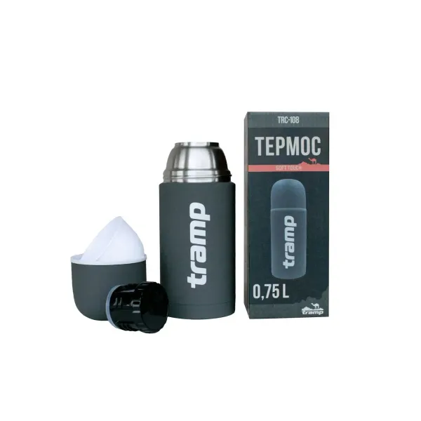 Термос TRAMP Soft Touch 0,75л Сірий