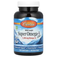 Рыбий жир (Super Omega-3) Carlson Labs, 1200 мг 100+30 капсул