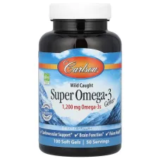 Рыбий жир (Super Omega-3) Carlson Labs, 1200 мг 100+30 капсул