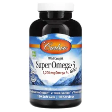 Рыбий жир (Super Omega-3) Carlson Labs, 1200 мг 180 капсул