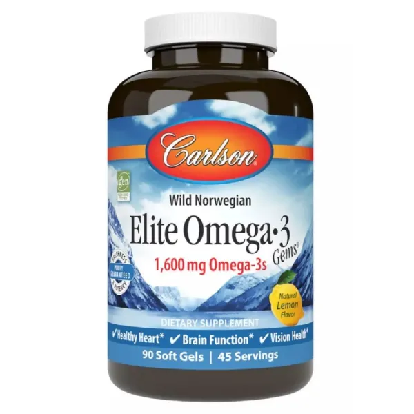 Риб'ячий жир з Oмега-3 (Elite omega-3) 1600 мг 180 капсул зі смаком лимона