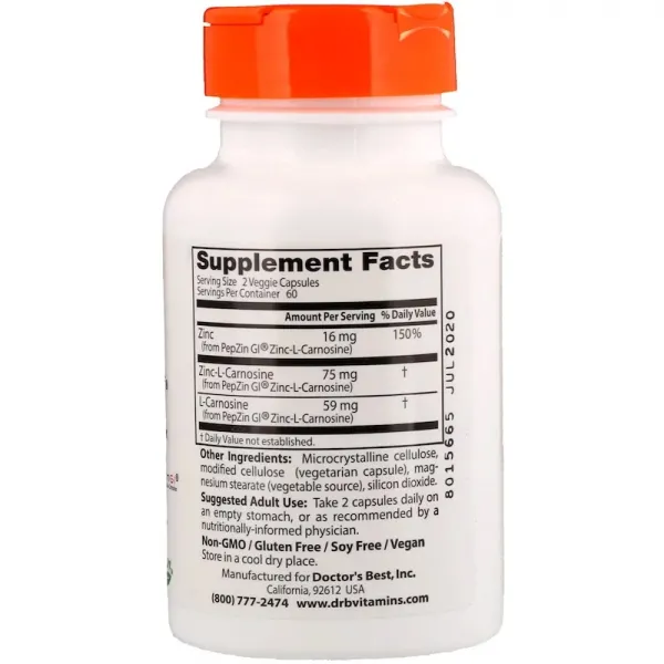 Цинк карнозин комплекс (Zinc-L-Carnosine) 120 капсул