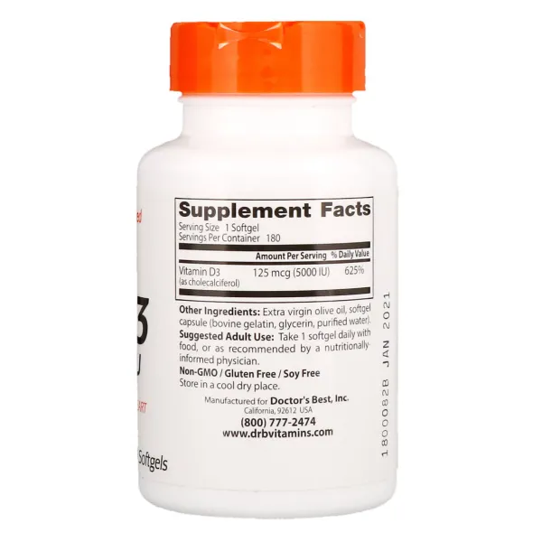 Вітамін D3 (Vitamin D3) 5000 МО 720 капсул
