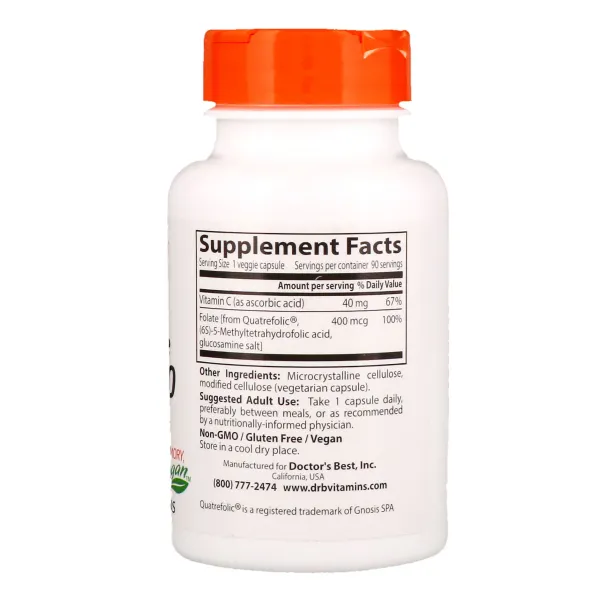 Фолат з кватрофоліком (Folate fully active with Quatrefolic) 400 мкг 90 капсул