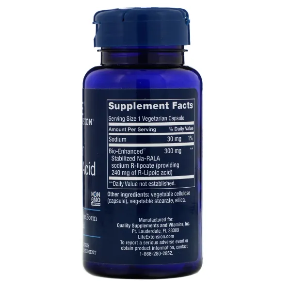Супер R-ліпоєва кислота (Super R-Lipoic Acid) 240 мг 60 капсул