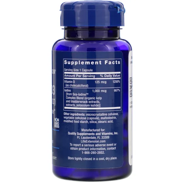 Вітамін Д3 (Vitamin D3) з йодом 5000 МО/1000 мкг 60 капсул