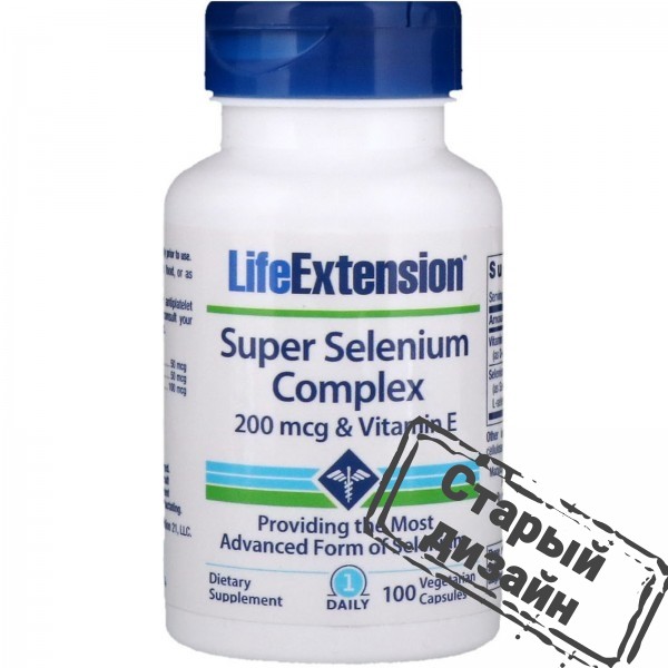 Селен з вітаміном E комплекс (Super Selenium Complex) 200 мкг/30 МО 100 капсул