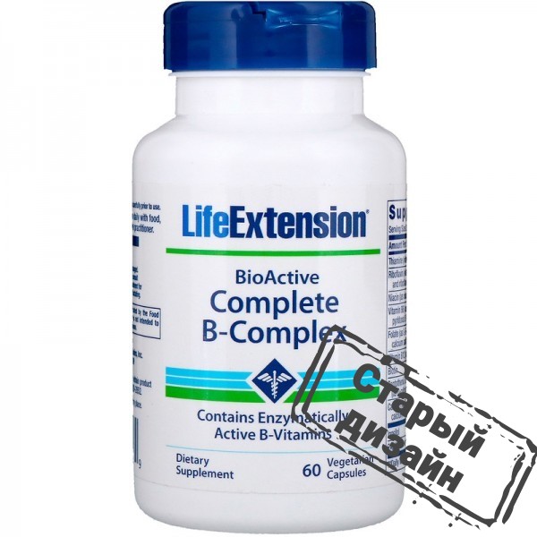 В-комплекс вітамінів (BioActive B-Complex) біоактивний 60 капсул