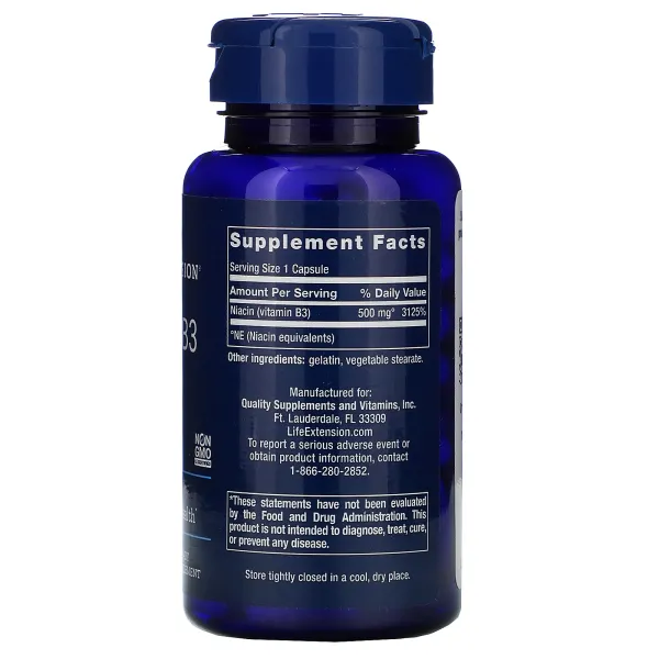 Ніацин Вітамін B3 (Niacin Vitamin B3) 500 мг 100 капсул