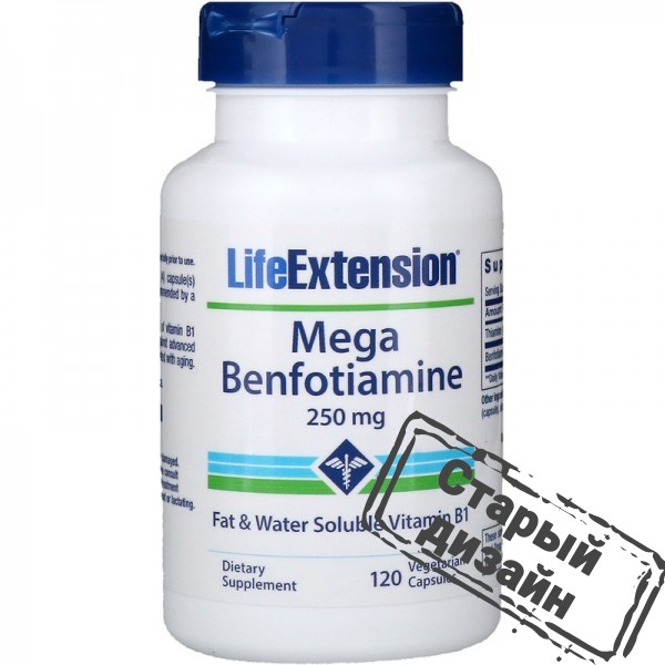 Мега-Бенфотіамін (Mega Benfotiamine) 120 капсул