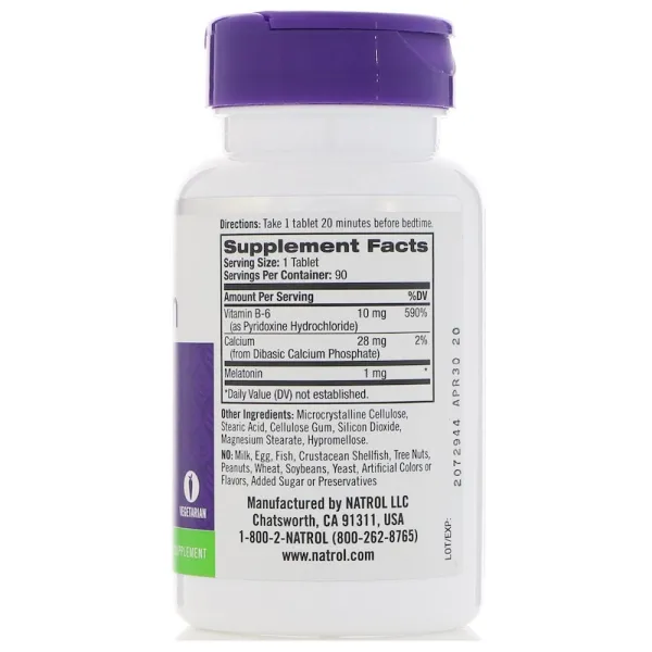 Мелатонін (Melatonin) 1 мг 90 таблеток