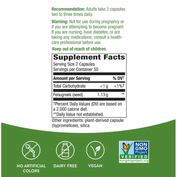 Пажитник у капсулах (Fenugreek Seed) 1220 мг 320 капсул