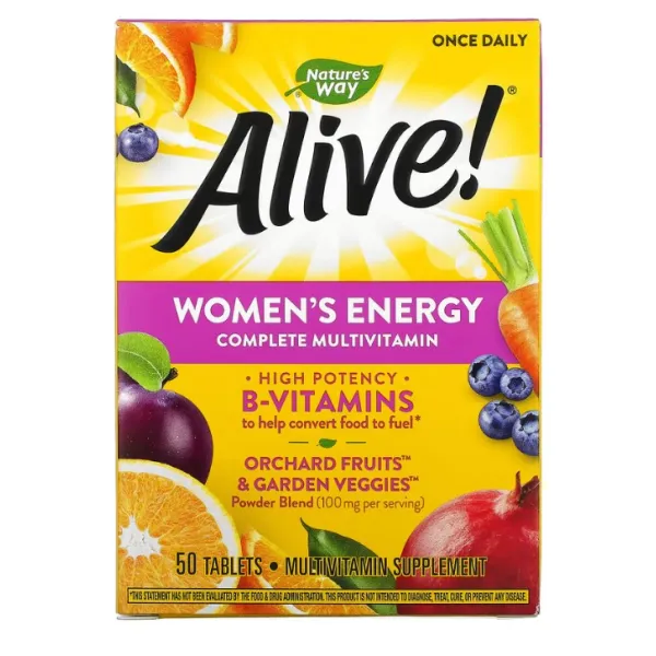 Мультивітамінний комплекс Для Жінок (Alive! Women's Energy Complete Multivitamin) 50 таблеток