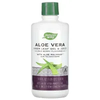 Алое вера, Aloe Vera, Nature's Way, гель і сік внутрішнього листя з алое, смак дика ягода, 1000 мл