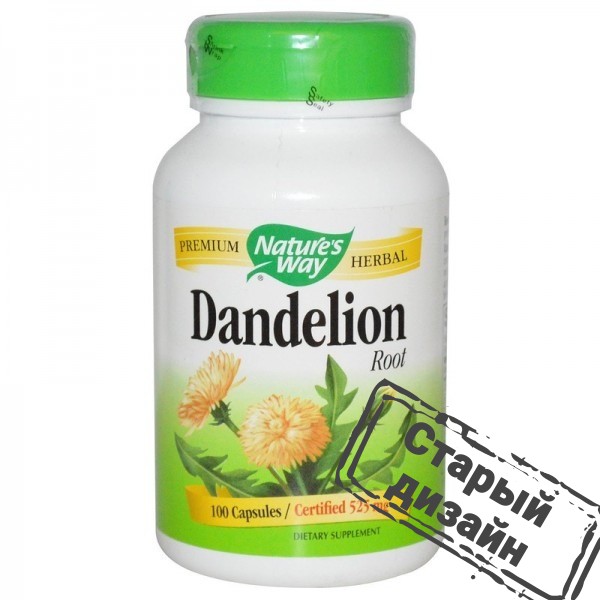 Корінь кульбаби (Dandelion) 525 мг 100 капсул