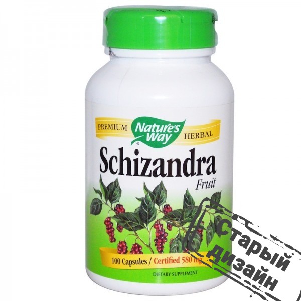 Китайський лимонник (Schizandra Fruit) 580 мг 100 капсул