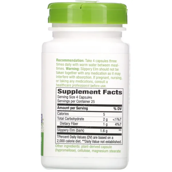 Слизький В'яз (SLIPPERY ELM BARK) 100 капсул