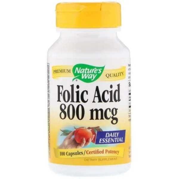 Фолієва кислота (Folic acid) 800 мкг 100 капсул