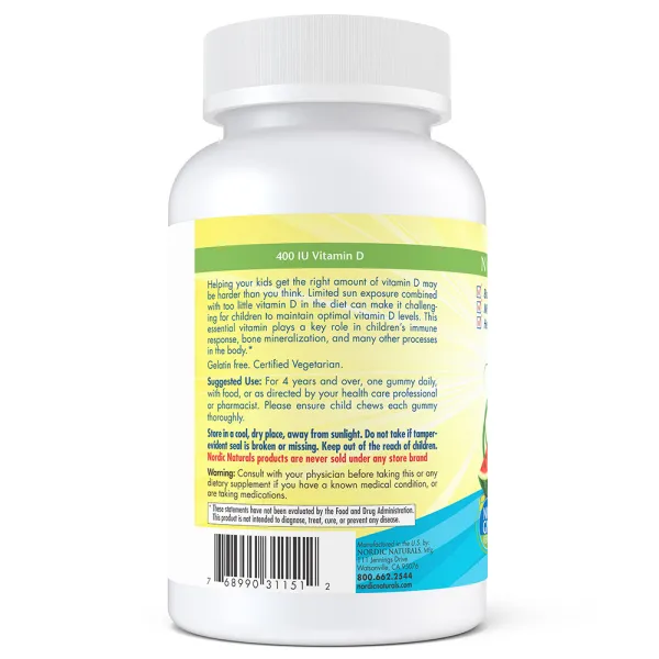 Вітамін Д3 для дітей (Vitamin D3 Gummies KIDS) 400 МО 120 жувальних цукерок зі смаком кавуна
