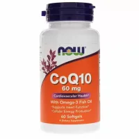 Коэнзим Q10 с рыбьим жиром Омега-3, CoQ10 with Omega-3 Fish Oil, Now Foods, 60 мг, 60 капсул