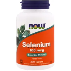 Селен (Selenium), Now Foods, без дріжджів, 100 мкг, 250 таблеток