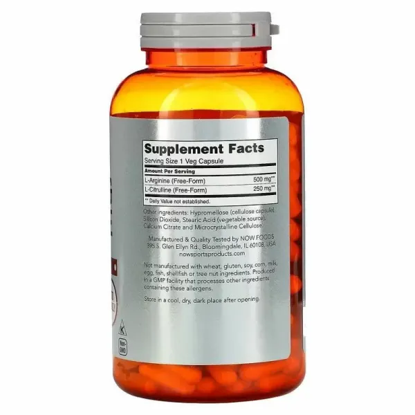 Аргінін і цитрулін (Arginine and Citrulline) 500 мг/250 мг 120 капсул