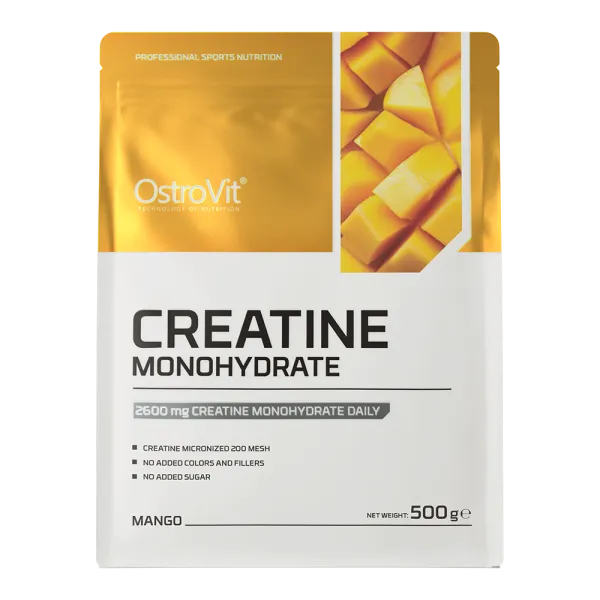 Креатин моногідрат, Creatine Monohydrate, OstroVit, 2600 мг, 500 г манго