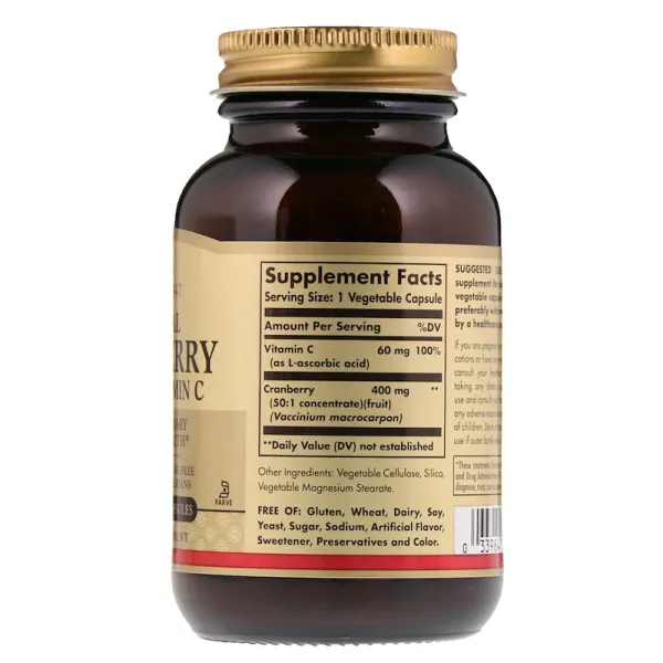 Журавлина + Вітамін С (Cranberry with vitamin C) 400 мг/60 мг 60 капсул