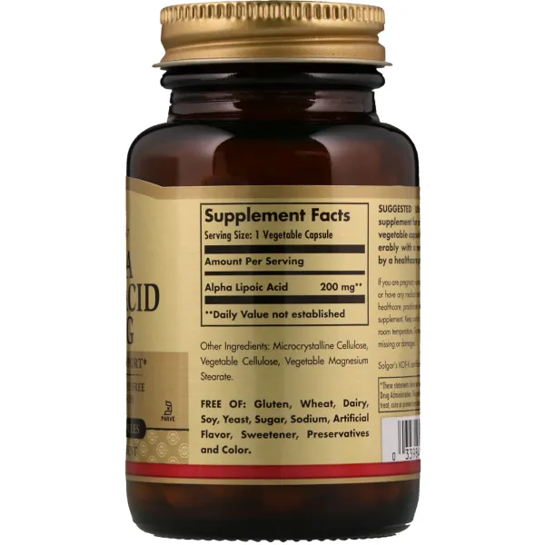 Альфа-ліпоєва кислота (Alpha lipoic acid) 200 мг 50 капсул