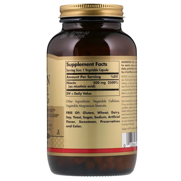 Ніацин Вітамін B3 (Niacin Vitamin B3) 500 мг 250 капсул