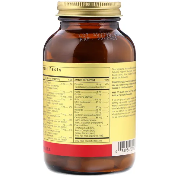 Мультивітаміни (Formula V VM-75 Multiple Vitamins with Minerals) 30 таблеток