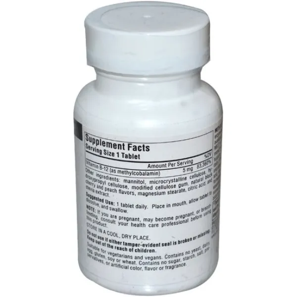 Вітамін B12 метилкобаламін (MethylCobalamin B-12 Fast Melt) 5000 мкг 60 таблеток