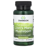 Їжовик гребінчастий (Lion's Mane Mushroom), Swanson, 500 мг 60 капсул