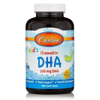 Риб'ячий жир для дітей (Kids Chewable DHA) 100 мг зі смаком апельсина 180 капсул