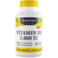 Вітамін D3 (Vitamin D3), Healthy Origins, 5000 МО 360 капсул
