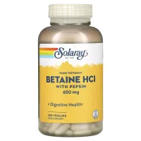 Бетаїн HCl + пепсін (HCL with Pepsin) 650 мг 250 капсул