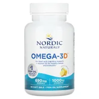 Риб'ячий жир Омега-3Д (Omega-3D) 1000 мг 60 капсул зі смаком лимона
