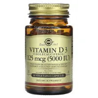 Витамин D3 (Vitamin D3), Solgar, 5000 МЕ 60 капсул