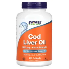 Рыбий жир из печени трески (Cod Liver Oil) 1000 мг 180 капсул