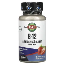 Витамин В12 (B-12 Adenosylcobalamin) 1000 мкг 90 таблеток со вкусом клубники