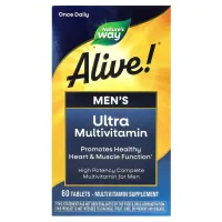 Мультивітаміни для чоловіків (Alive! Men's multi-vitamin) 60 таблеток