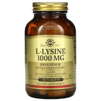 Л-Лизин (L-Lysine), Solgar, 1000 мг 100 таблеток
