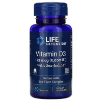 Вітамін Д3 (Vitamin D3) з йодом 5000 МО/1000 мкг 60 капсул