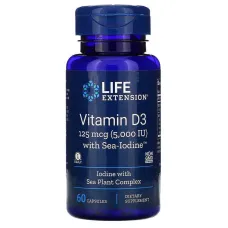  Витамин Д3 (Vitamin D3) с йодом 5000 МЕ/1000 мкг 60 капсул