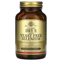 Вітамін E сухий з селеном без дріжджів (Vitamin E with Selenium) 335 мг/150 мкг 100 капсул