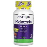 Мелатонин быстрого высвобождения (Melatonin fast disolve) со вкусом клубники 1 мг 90 таблеток