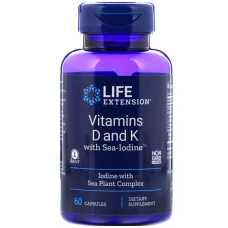 Витамин D3 и K с йодом (Vitamins D3 and K with sea-iodine) 5000 МЕ/2100 мкг/1000 мкг 60 капсул